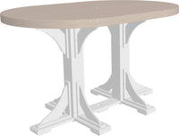 LuxCraft 6' Oval Outdoor Dining Table features umbrella hole for added shade and variety of color options