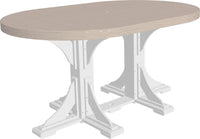 LuxCraft 6' Oval Outdoor Dining Table features umbrella hole for added shade and variety of color options