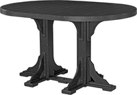 LuxCraft 6' Oval Outdoor Dining Table features umbrella hole for added shade and variety of color options