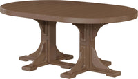 LuxCraft 6' Oval Outdoor Dining Table features umbrella hole for added shade and variety of color options