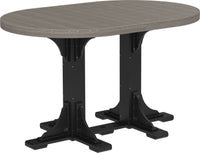 LuxCraft 6' Oval Outdoor Dining Table features umbrella hole for added shade and variety of color options