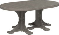LuxCraft 6' Oval Outdoor Dining Table features umbrella hole for added shade and variety of color options