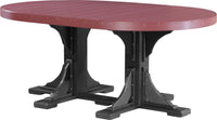 LuxCraft 6' Oval Outdoor Dining Table features umbrella hole for added shade and variety of color options