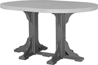 LuxCraft 6' Oval Outdoor Dining Table features umbrella hole for added shade and variety of color options