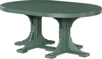 LuxCraft 6' Oval Outdoor Dining Table features umbrella hole for added shade and variety of color options
