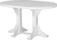 LuxCraft 6' Oval Outdoor Dining Table features umbrella hole for added shade and variety of color options