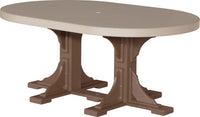 LuxCraft 6' Oval Outdoor Dining Table features umbrella hole for added shade and variety of color options