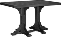 LuxCraft 6-foot rectangular Outdoor Dining Table features umbrella hole for added shade and variety of color options