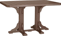 LuxCraft 6-foot rectangular Outdoor Dining Table features umbrella hole for added shade and variety of color options