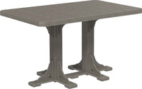 LuxCraft 6-foot rectangular Outdoor Dining Table features umbrella hole for added shade and variety of color options
