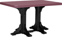 LuxCraft 6-foot rectangular Outdoor Dining Table features umbrella hole for added shade and variety of color options