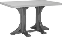 LuxCraft 6-foot rectangular Outdoor Dining Table features umbrella hole for added shade and variety of color options