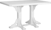 LuxCraft 6-foot rectangular Outdoor Dining Table features umbrella hole for added shade and variety of color options