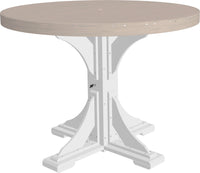 LuxCraft 4' Round Outdoor Dining Table features umbrella hole for added shade and variety of color options