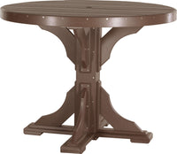 LuxCraft 4' Round Outdoor Dining Table features umbrella hole for added shade and variety of color options