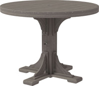 LuxCraft 4' Round Outdoor Dining Table features umbrella hole for added shade and variety of color options