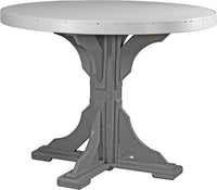 LuxCraft 4' Round Outdoor Dining Table features umbrella hole for added shade and variety of color options