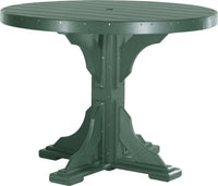 LuxCraft 4' Round Outdoor Dining Table features umbrella hole for added shade and variety of color options