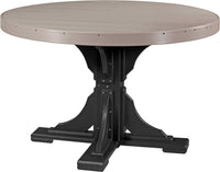 LuxCraft 4' Round Outdoor Dining Table features umbrella hole for added shade and variety of color options