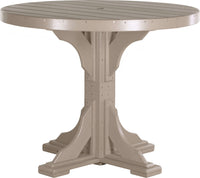 LuxCraft 4' Round Outdoor Dining Table features umbrella hole for added shade and variety of color options