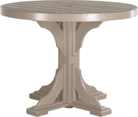 LuxCraft 4' Round Outdoor Dining Table features umbrella hole for added shade and variety of color options