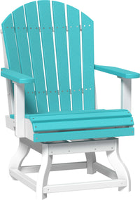 LuxCraft Adirondack Outdoor Dining Swivel Chair with 360-degree swivel base made with premium poly lumber