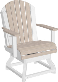 LuxCraft Adirondack Outdoor Dining Swivel Chair with 360-degree swivel base made with premium poly lumber