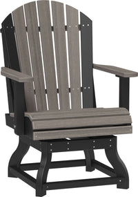 LuxCraft Adirondack Outdoor Dining Swivel Chair with 360-degree swivel base made with premium poly lumber