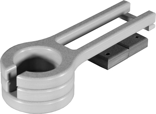 LuxCraft Cup Holder (Slideout) in Dove Gray and Slate — Amish-crafted recycled poly, 20-year poly durability