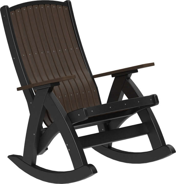 LuxCraft Poly Comfort Rocker | Plastic Outdoor Rocking Chair