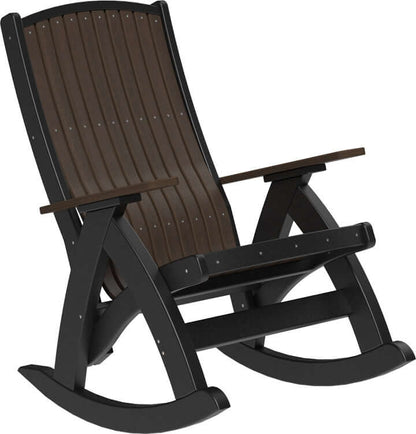 LuxCraft Poly Comfort Rocker | Plastic Outdoor Rocking Chair