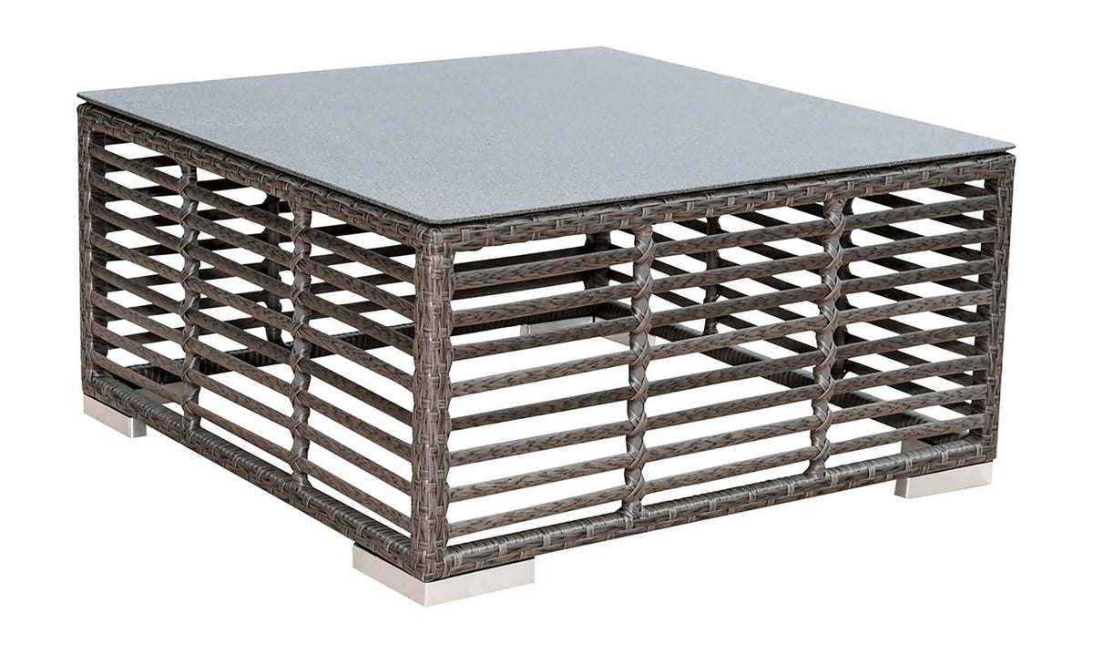 Panama Jack UV and weather-resistant outdoor coffee table with glass