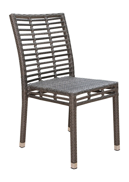 Panama Jack Graphite Stackable Side Chair with Cushion