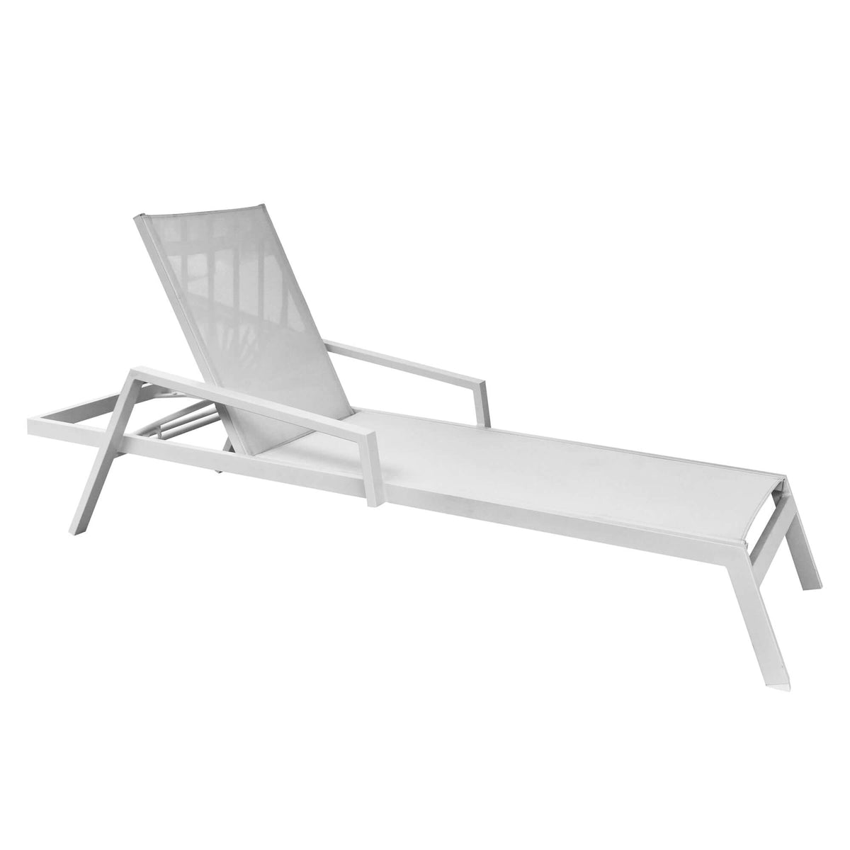 Panama Jack sling chaise lounger made with strong powder-coated finish resistant to corroding and scratching