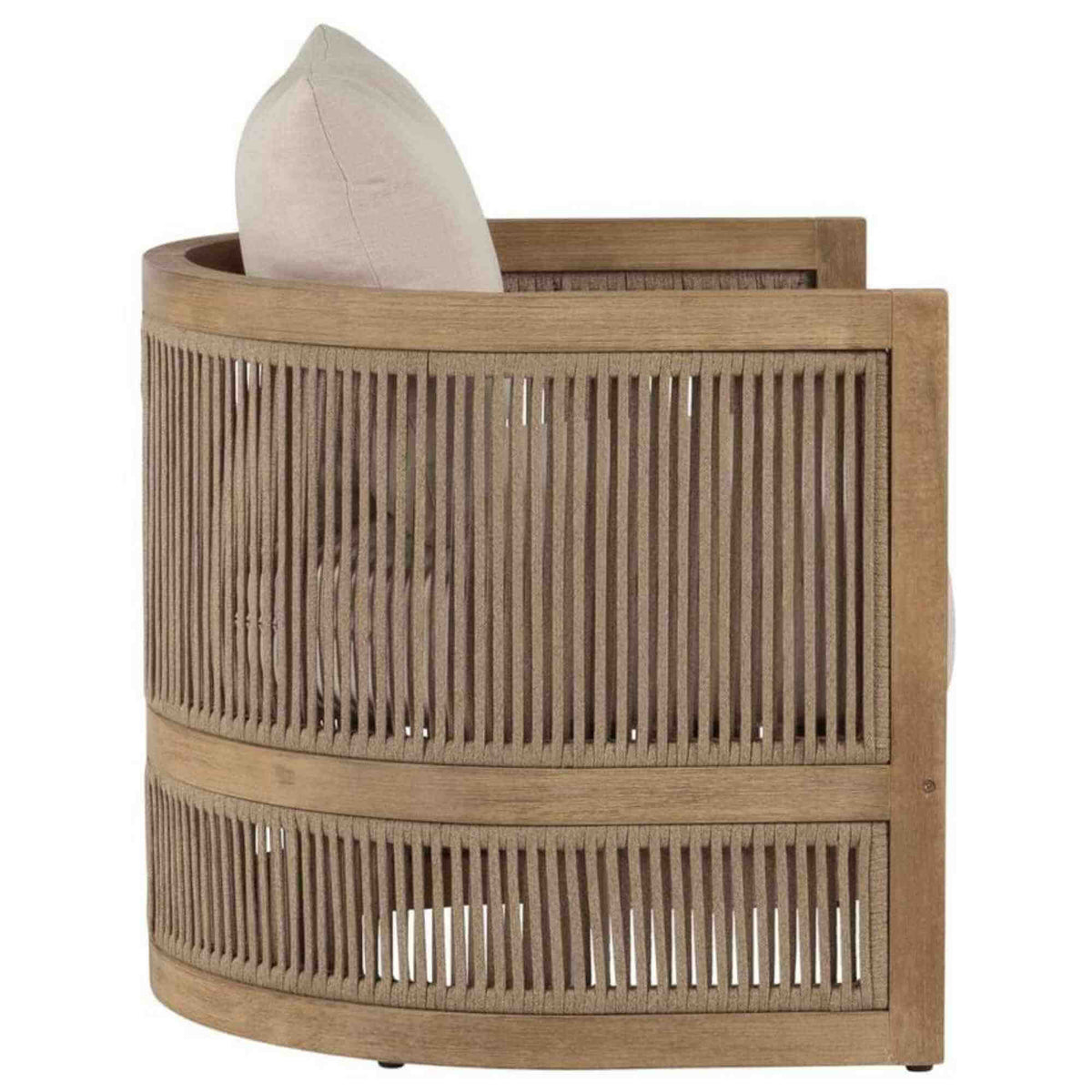 Panama Jack outdoor lounge chair made with Acacia wood for a natural wood finish with cushions
