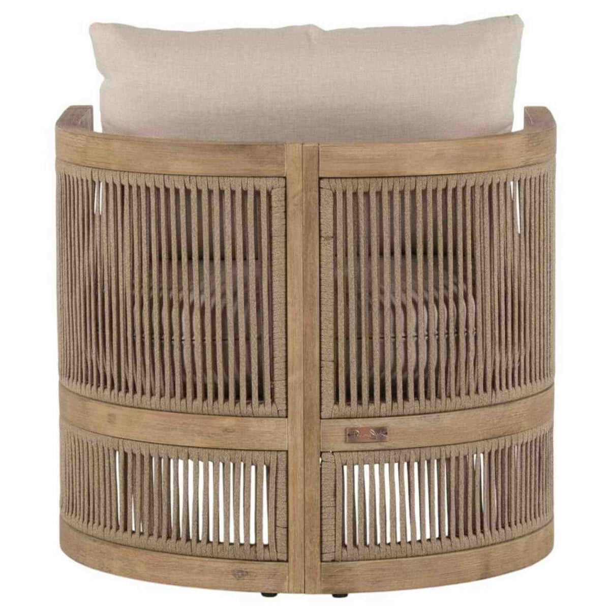 Panama Jack outdoor lounge chair made with Acacia wood for a natural wood finish with cushions