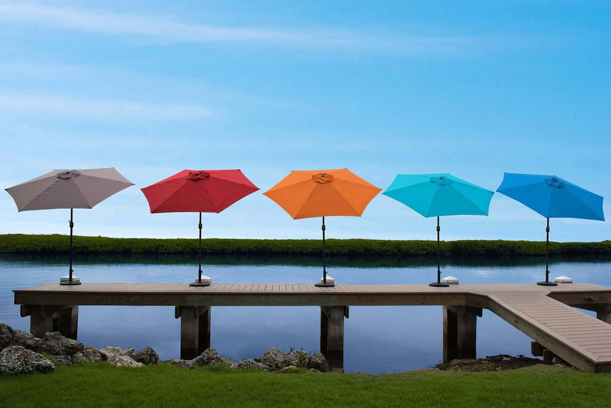 Panama Jack 9' Aluminum Patio Umbrella with Crank available in various colors