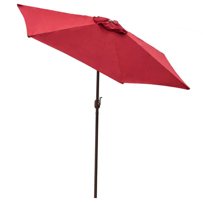 Panama Jack Red 9 Ft Aluminum Patio Umbrella with Crank