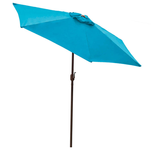 Panama Jack Teal 9 Ft Aluminum Patio Umbrella with Crank