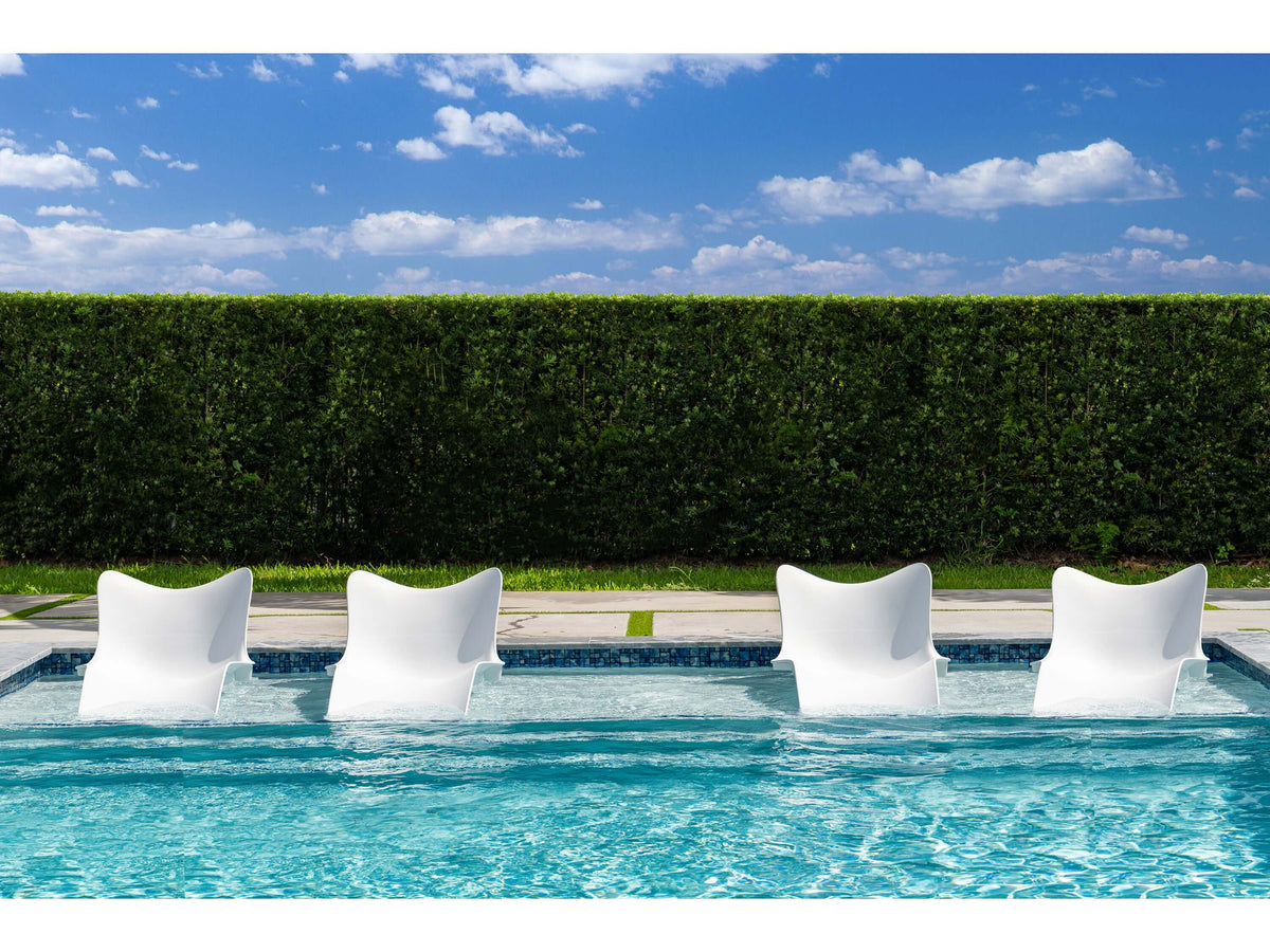 Panama Jack In-Pool chaise loungers set of 4 with built-in drain hole