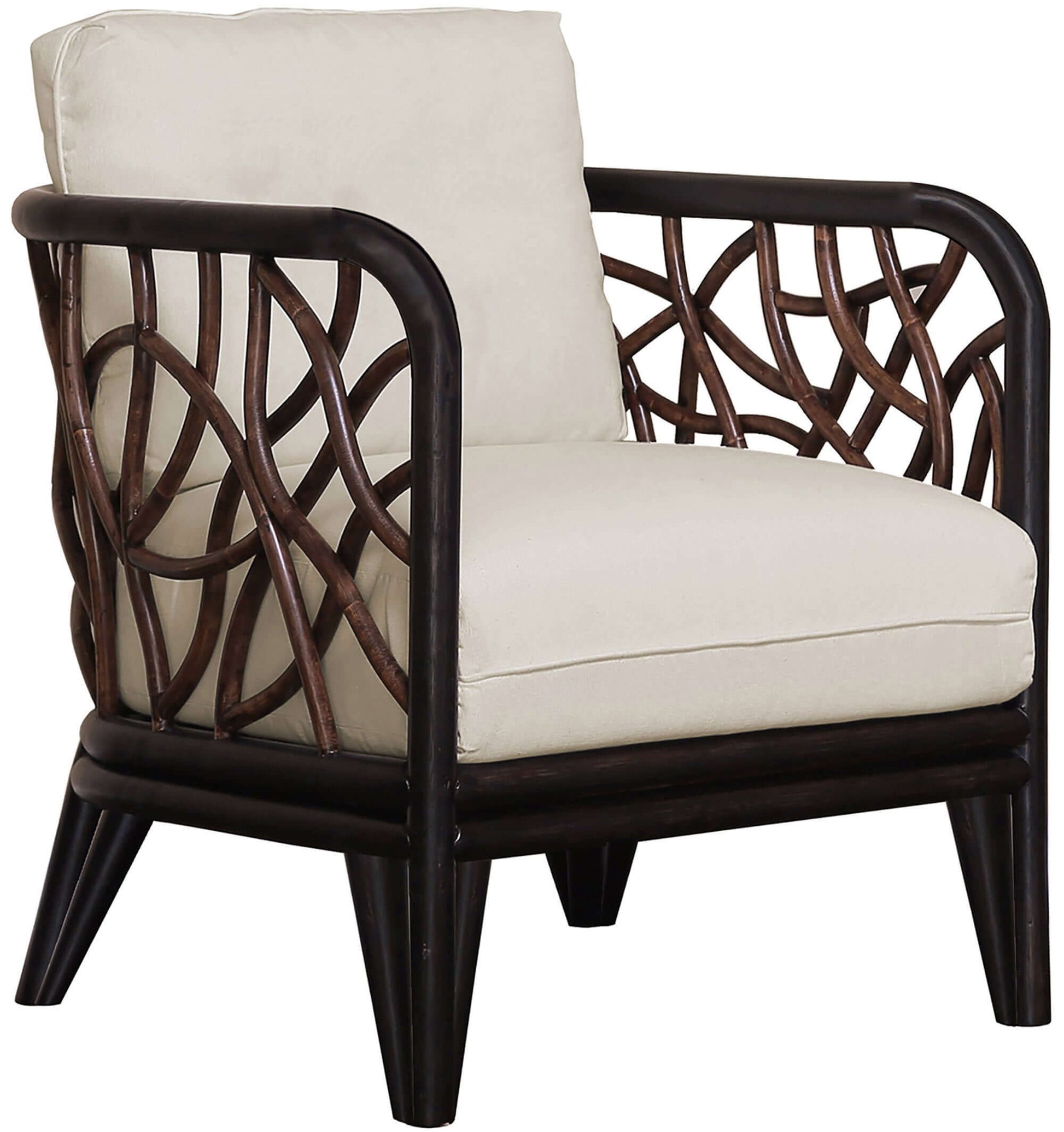 Black & Tan indoor or sunroom lounge chair with cushion