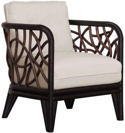 Black & Tan indoor or sunroom lounge chair with cushion