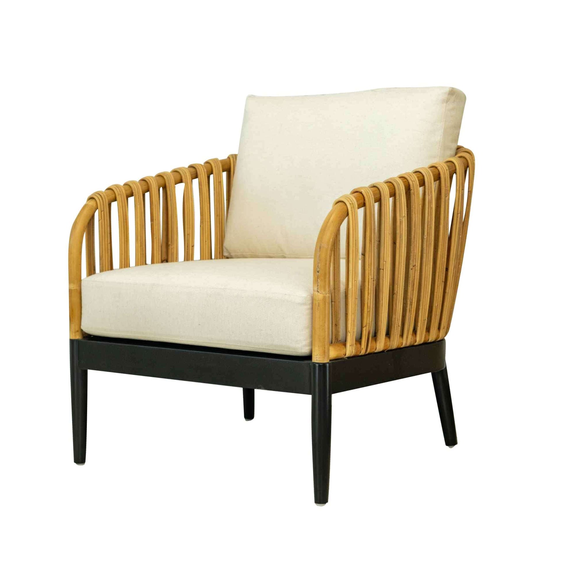 Panama Jack indoor and sunroom lounge chair with beige factory cushion