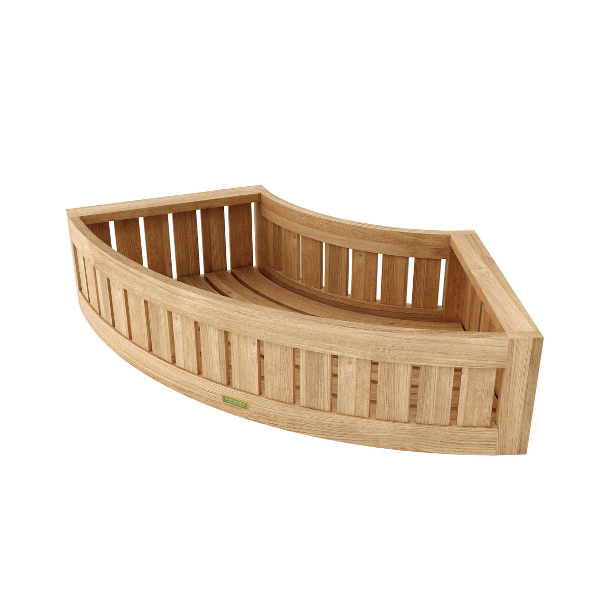 Anderson Teak Circular Modular Planter with Solid Teak Construction for Outdoor Plants