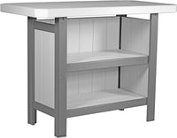 LuxCraft Outdoor Serving Bar 5-Piece Set includes 4 outdoor bar stools