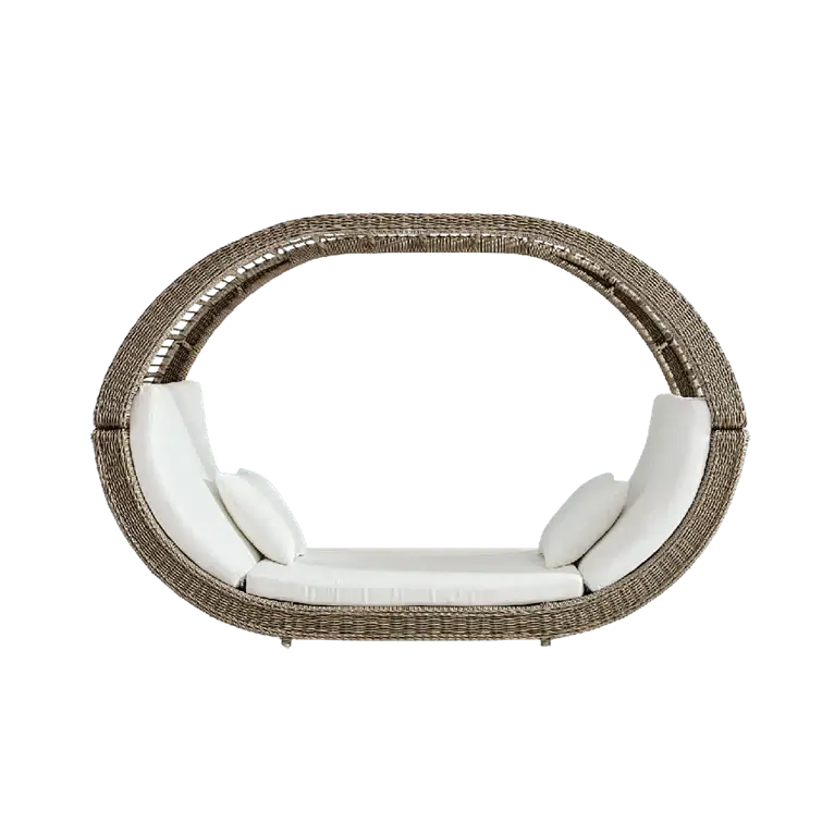 Panama Jack outdoor daybed is UV and weather resistant standard with polyester fabric cushions