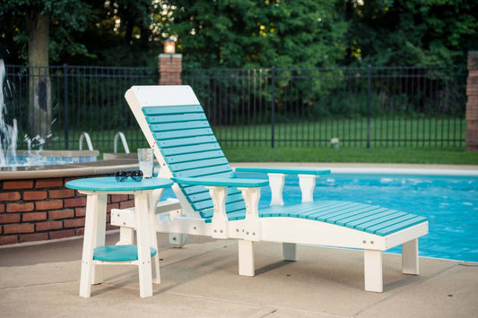 LuxCraft Outdoor Sun Lounge Chair 3-Piece Set made with weather-resistant materials