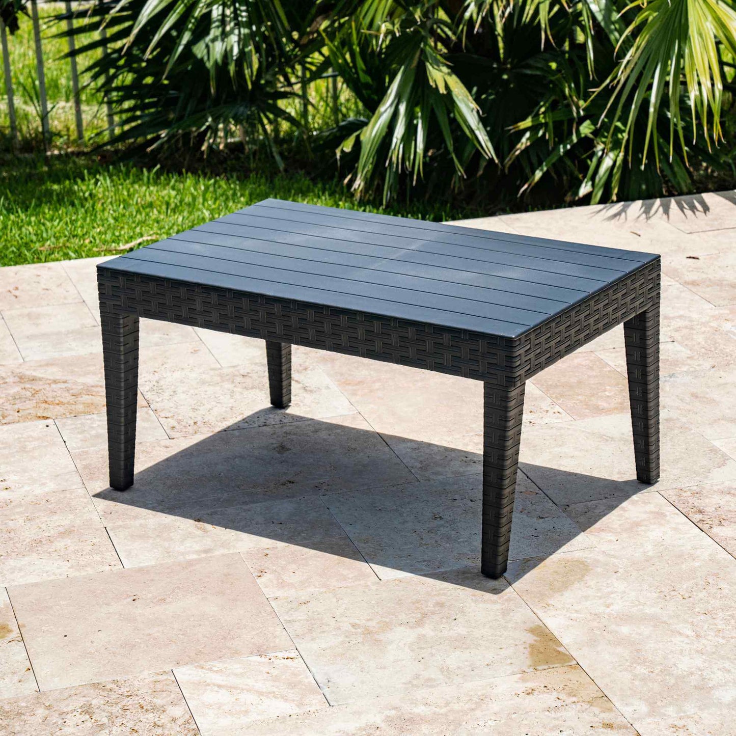 Black outdoor coffee table