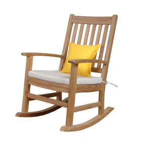 Anderson Teak Palm Beach Rocking Chair 3 Piece Set with Coordinated Pieces and Sunbrella Cushions