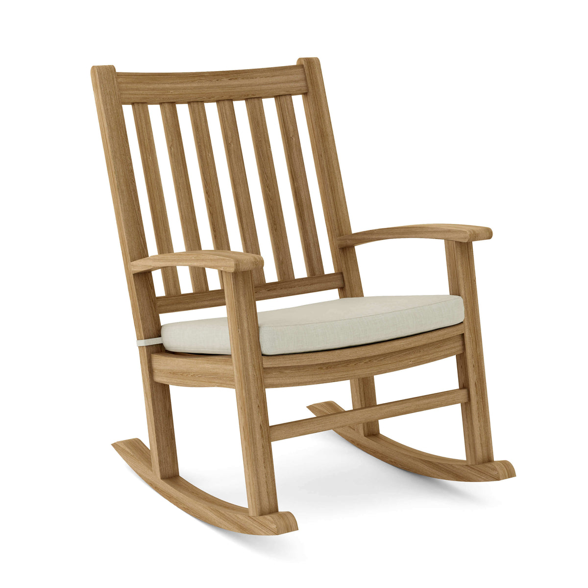 Sunbrella Canvas Natural Cushion Color Option for Anderson Teak Palm Beach Rocking Chair 3 Piece Set